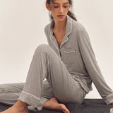 Conjunto de Pijama Adeline de Bambu de Manga Comprida