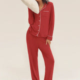 Conjunto de Pijama Adeline de Bambu de Manga Comprida