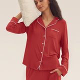 Conjunto de Pijama Adeline de Bambu de Manga Comprida