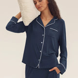 Conjunto de Pijama Adeline de Bambu de Manga Comprida
