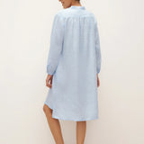Vestido Camiseiro com Decote em V 100% Linho JADEN
