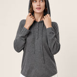 Camisola com Capuz em Malha de Lã Merino 100% Extrafina SIA