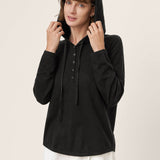 Camisola com Capuz em Malha de Lã Merino 100% Extrafina SIA