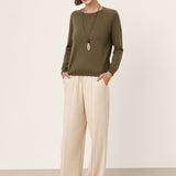 Camisola Essencial em Lã Merino Extrafina 100% Gola Redonda BRIDGET