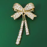 Mini-Broche Franjado em Liga e Cristal
