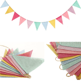 Bandeiras de Bunting com Aspeto de Linho Sustentáveis