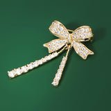 Mini-Broche Franjado em Liga e Cristal