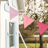 Bandeiras de Bunting com Aspeto de Linho Sustentáveis