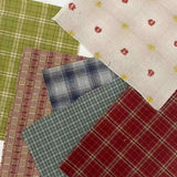 Yarn-Dyed Fabric Scraps for Clothes & Patchwork (10 Pieces)