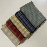 Yarn-Dyed Fabric Scraps for Clothes & Patchwork (10 Pieces)