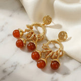 Brincos Vintage com Pendentes de Fruta Marcantes