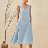 Vestido Regata de Praia Fluido GIANA 100% Linho