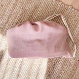 100% Linen Solid-Color Drawstring Storage Bag
