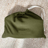 100% Linen Solid-Color Drawstring Storage Bag