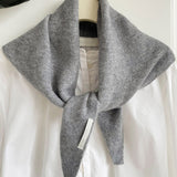 Cachecol de Malha Triangular 100% Lã Merino