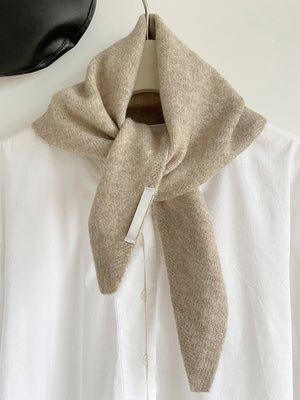 Cachecol de Malha Triangular 100% Lã Merino