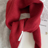 Cachecol de Malha Triangular 100% Lã Merino