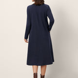 Vestido Midi ALYSSA Plissado Assimétrico na Cintura