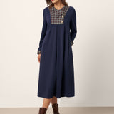 Vestido Maxi Plissado Assimétrico CECILE