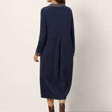 Vestido Maxi Plissado Assimétrico CECILE