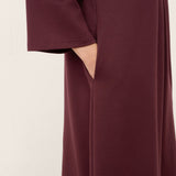 Vestido Maxi Plissado de Algodão com Decote em V Assimétrico BELLATRIX