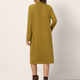 Vestido Midi ALANI de Algodão com Gola Transpassada