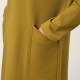 Vestido Midi ALANI de Algodão com Gola Transpassada