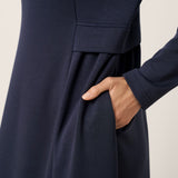 Vestido midi de cintura plissada BEATRICE