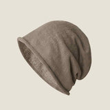 Cotton Linen Slouchy Beanie Lightweight Breathable Casual Hat