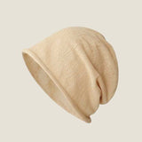 Cotton Linen Slouchy Beanie Lightweight Breathable Casual Hat