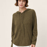 Camisola com Capuz em Malha de Lã Merino 100% Extrafina SIA