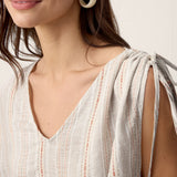 Vestido Maxi NADIA em Linho Assimétrico com Cordão