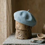 Linen Knit Beret Hat for Women Lightweight Breathable Summer Artist Cap