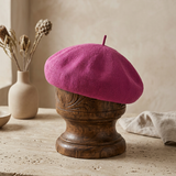 Linen Knit Beret Hat for Women Lightweight Breathable Summer Artist Cap