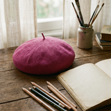 Linen Knit Beret Hat for Women Lightweight Breathable Summer Artist Cap
