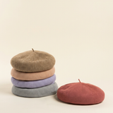 Linen Knit Beret Hat for Women Lightweight Breathable Summer Artist Cap