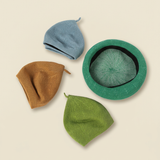 Linen Knit Beret Hat for Women Lightweight Breathable Summer Artist Cap