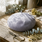 Linen Knit Beret Hat for Women Lightweight Breathable Summer Artist Cap