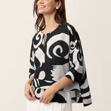 Linen Layered Asymmetric Top NOREEN