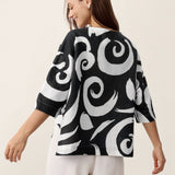 Linen Layered Asymmetric Top NOREEN