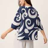 Linen Layered Asymmetric Top NOREEN