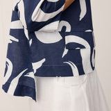 Linen Layered Asymmetric Top NOREEN