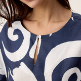 Linen Layered Asymmetric Top NOREEN