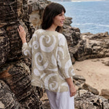 Linen Layered Asymmetric Top NOREEN