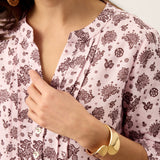 Vestido Maxi em Linho com Folhos e Punhos Franzidos MAELYN