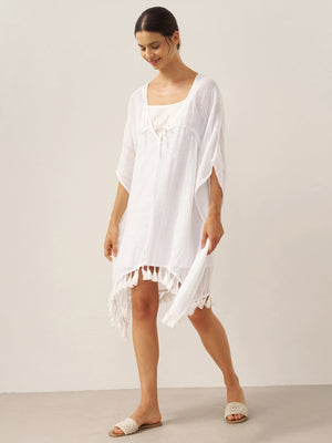 Conjunto de Vestido Curto e Vestido Tipo Camisa de Linho CASS