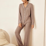 Conjunto de Pijama Adeline de Bambu de Manga Comprida