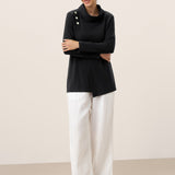 Camisola Elástica de Gola Alta com Botões Lenzing Modal® ZARIA