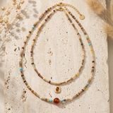 Colar Choker Boho de Pedras Naturais