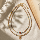 Colar Choker Boho de Pedras Naturais